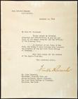 Roosevelt, Franklin D. - Typed Letter Signed on White House Letterhead