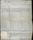 Monroe, James - Document Signed as President