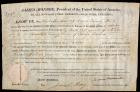 Monroe, James - Document Signed as President