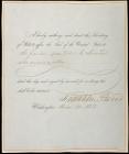 Pierce, Franklin - Document Signed as President, Granting a Pardon