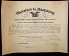 Harding, Warren G. - Postmaster Appointment of a Woman, Signed as President