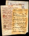 Three Original Illuminated Music Manuscripts in Latin