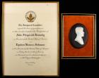 Kennedy, John F. Original Presidential Inaugural Invitation and Commemorative Wedgewood Silhouette