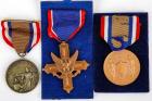 U.S. Army and Navy Medals, Including WW2 Distinguished Service Cross Bronze Medal, Cuban Pacification Medals, and China Service