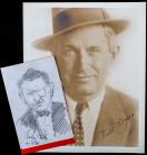 Will Rogers and Wiley Post Signed Photo & Signed Illustration ca. 1930s