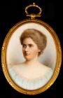 Hom, George, "Portrait of a Young Woman"; An Exquisite Miniature ca. 1900