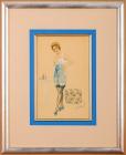 Rare Early 20th Century Original French Illustrated Art for Ladies Underpinnings