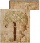 Rare English Needlepoint Sampler, Dated 1675, Adam & Eve Scene