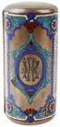 19th Century Russian Gold-washed Silver and Enamel Cylinder Box