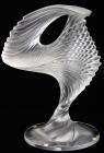 Lalique "Trophee" Frosted and Clear Crystal Stylized Sculpture