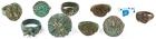 Ca. 500 B.C. Nine Early Bronze Rings