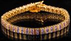 Beautiful 14K Yellow Gold and 8 Carat Tanzanite Bracelet