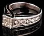 Lady's Lovely 14K White Gold and Diamond Wedding Ring, Total Weight 1 1/2 Carats