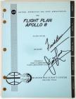 Final Apollo 8 Flight Plan Manual Signed on Cover By Frank Borman and Jim Lovell