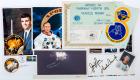 Collection of 8 Apollo Astronaut Signed Pieces; Fred Haise, Jim Lovell, Charles Conrad, Gene Cernan and Ed Mitchell