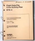 Flight Data File Activity Plans, Shuttle Columbia, Compiled and Completed June, '82 Notations, Fold-Out Star Chart