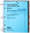 STS-5 Flight Data File Crew Activity Plan, Cycle 5 Trajectory