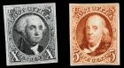 U.S., 1847 (1875 Reproductions), 5c-10c Complete (Sc 3-4)