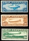 U.S., Airmail, 1930, Graf Zeppelin Complete (Sc C13-C15)