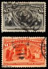 U.S., 1893, Columbian Dollar Values, 13 Stamps (Sc 241-245)