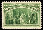 U.S., 1893, Columbian, $3 Yellow Green (Sc 243)