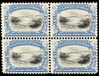 U.S., 1901, Pan-American, 5c Ultramarine & Black, Block (Sc 297)