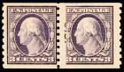 U.S., 1910-13, Washington-Franklin Perf 8½ Coils Complete, Paste Up Pairs