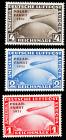 Germany, Airmail, 1931, 1m-4m Polar Flight Zeppelins (Sc C40-C42)