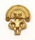 8.3K Yellow Gold Pendant/Brooch Pre-Columbian Design