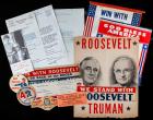 Roosevelt, Franklin Delano, Nice Collection of Vintage Campaign Memorabilia