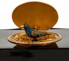 Rare Late 19th Century Bontems Tortoise Shell Gold and Gilt Silver Singing Bird Box