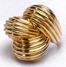 Gold Ring with Ridged, Interlocking Domes