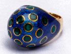 Striking Gold and Enamel Ring