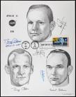 Apollo 11 Complete Crew-Signed Litho, 1969