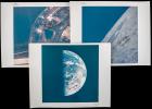 Three Different Color Photos Signed by Crew Member Fred Haise