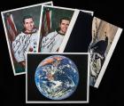 Harrison Schmitt Signatures on Three Lithos and One Photo