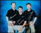 Soyuz MS-02 Crew Signed Color Photo. Kimbrough, Ryzhik and Borisenko in Civilian Dress