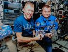 ISS Exepedition 47 Crew Members Signed Candid Photo in Destiny Lab