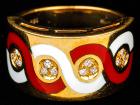 18K Gold, Diamond, and Enamel Ring