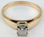 14 Kt. Yellow Gold and Diamond Solitaire