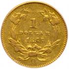 1855-O $1 Gold Indian PCGS AU53 - 2