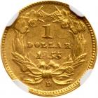 1855-D $1 Gold Indian NGC AU58 - 2