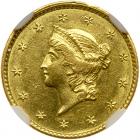 1849-C $1 Gold Liberty. Closed Wreath NGC MS61