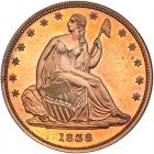 1838 Pattern Half Dollar. Copper, reeded edge. Judd-81. Pollock-88. Low Rarity 7