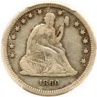 1860-S Liberty Seated 25C PCGS VF20