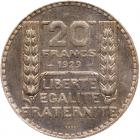 France. Piefort Essai 20 Francs, 1929 NGC MS65 - 2