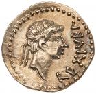 Mauretanian Kingdom. Juba II. Silver Denarius (1.92 g), 25 BC-AD 24 EF