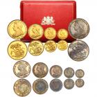 Great Britain. Old Head Gold and Silver Proof Set, 1893