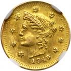 1849 British Columbia Gold One. G&L-320 NGC MS65