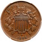 1864 2C. Sm Motto PCGS EF45 BR